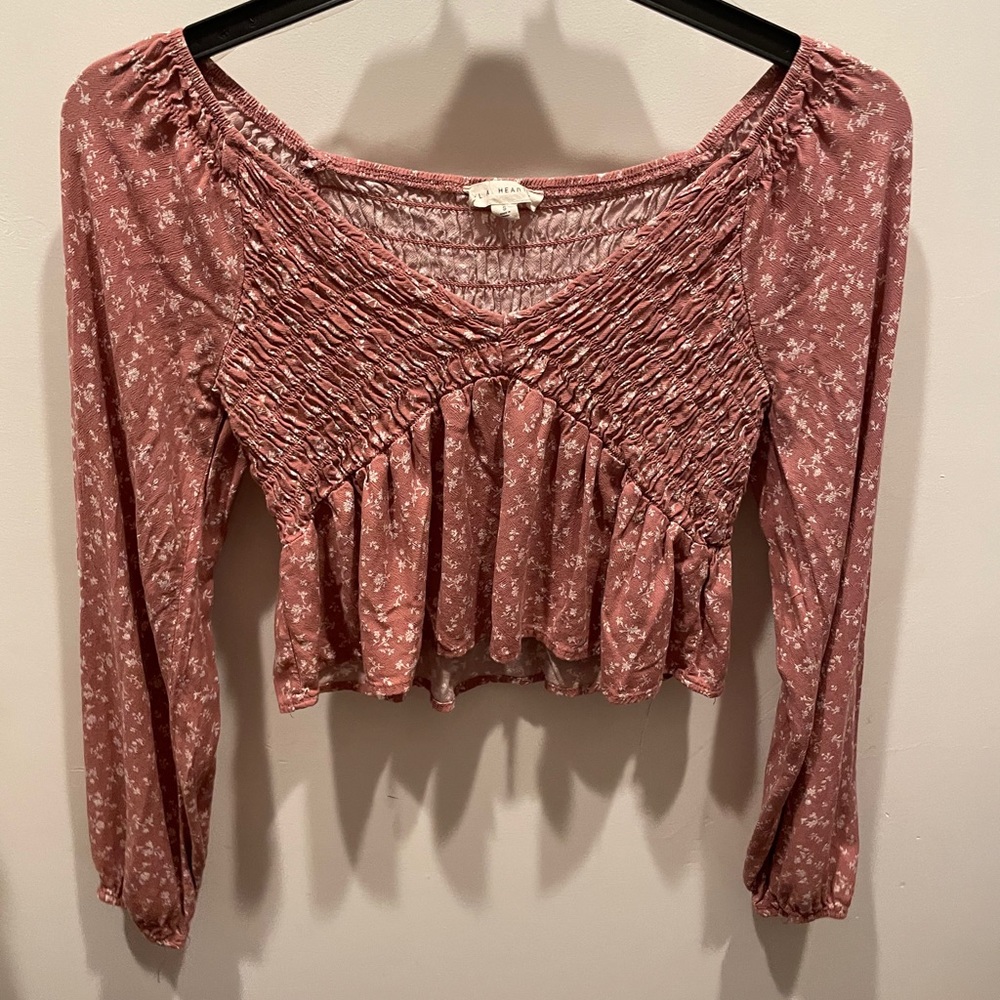 Floral cinched blouse